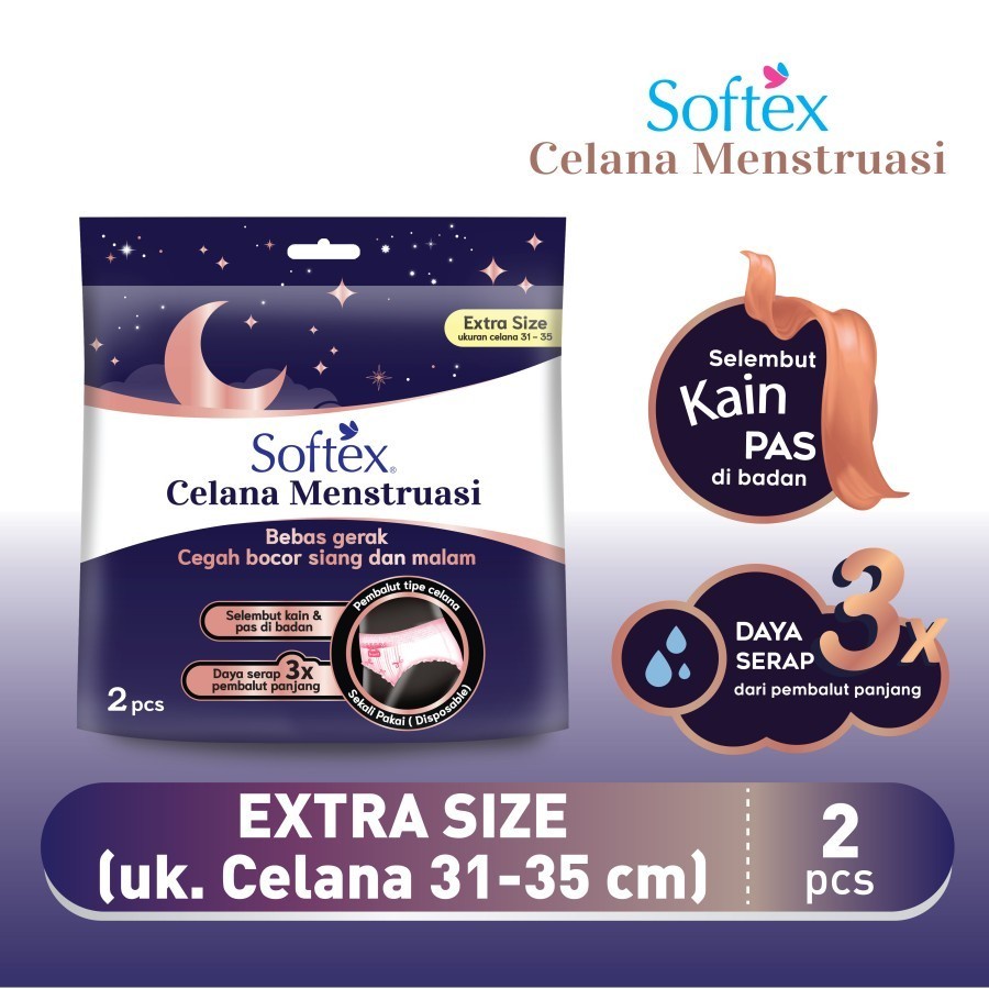 Softex Celana Menstruasi All Size / Extra Size isi 2's