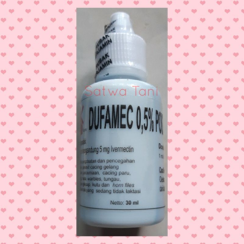 Dufamec 0,5 % Pour-on (obat gudig dan cacing oles)