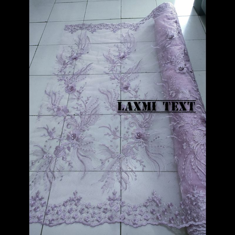 kain - bahan Tile 3D / bahan Tulle 3d TERBARU