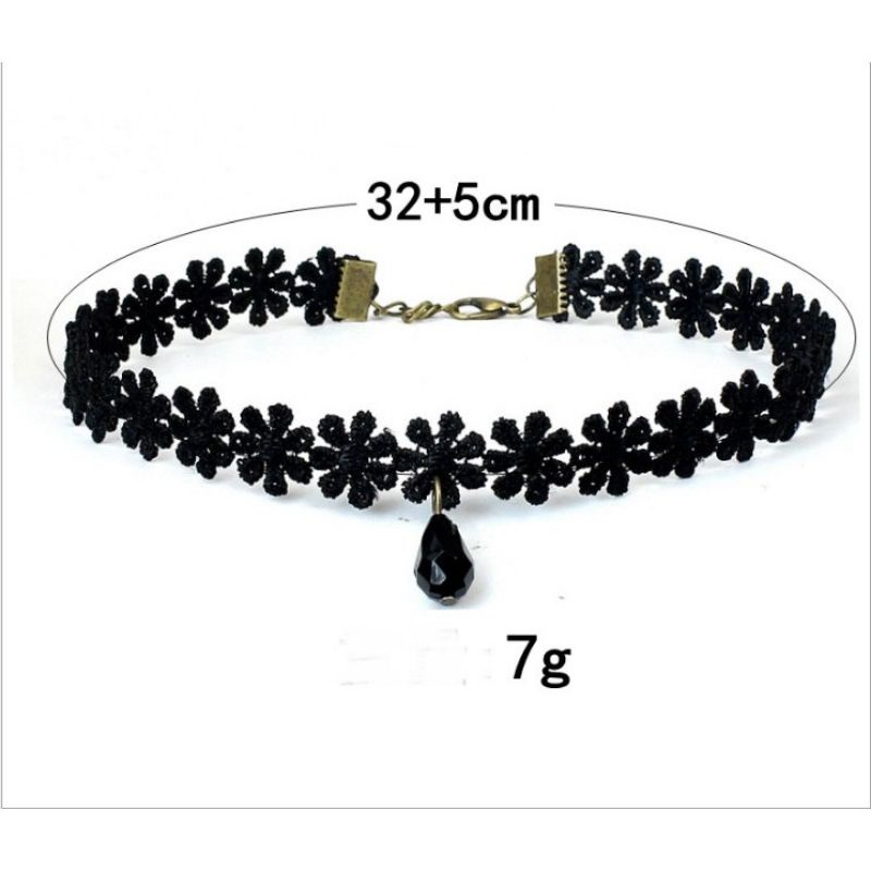 Aksesoris Kalung Choker Bunga Cantik Desain Korea Fashion Wanita Necklace Korean Style