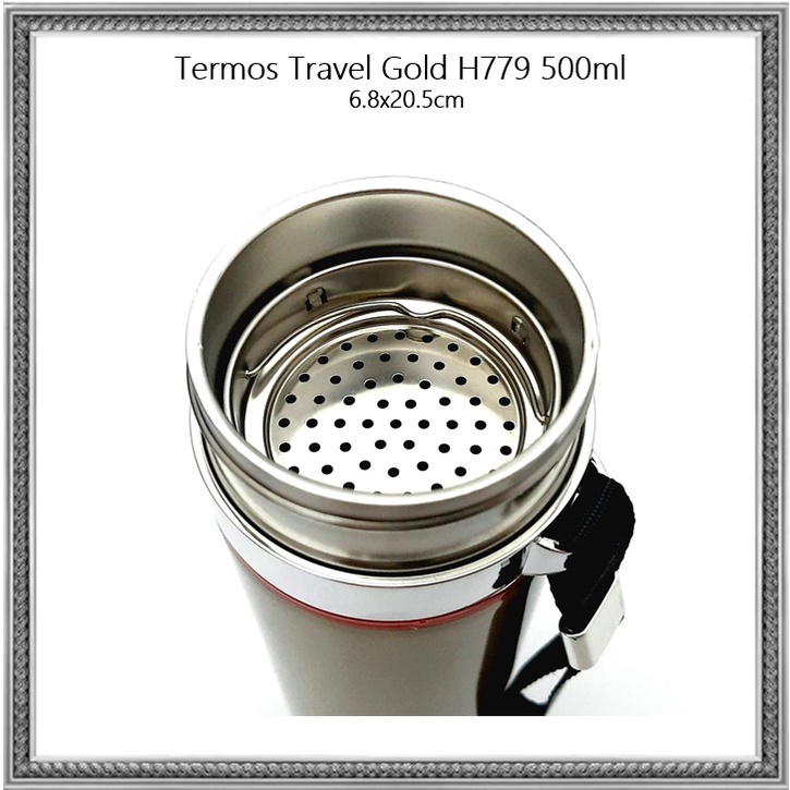 Termos Travel Stainless Minimalis/Polos H779 500ml GOLD