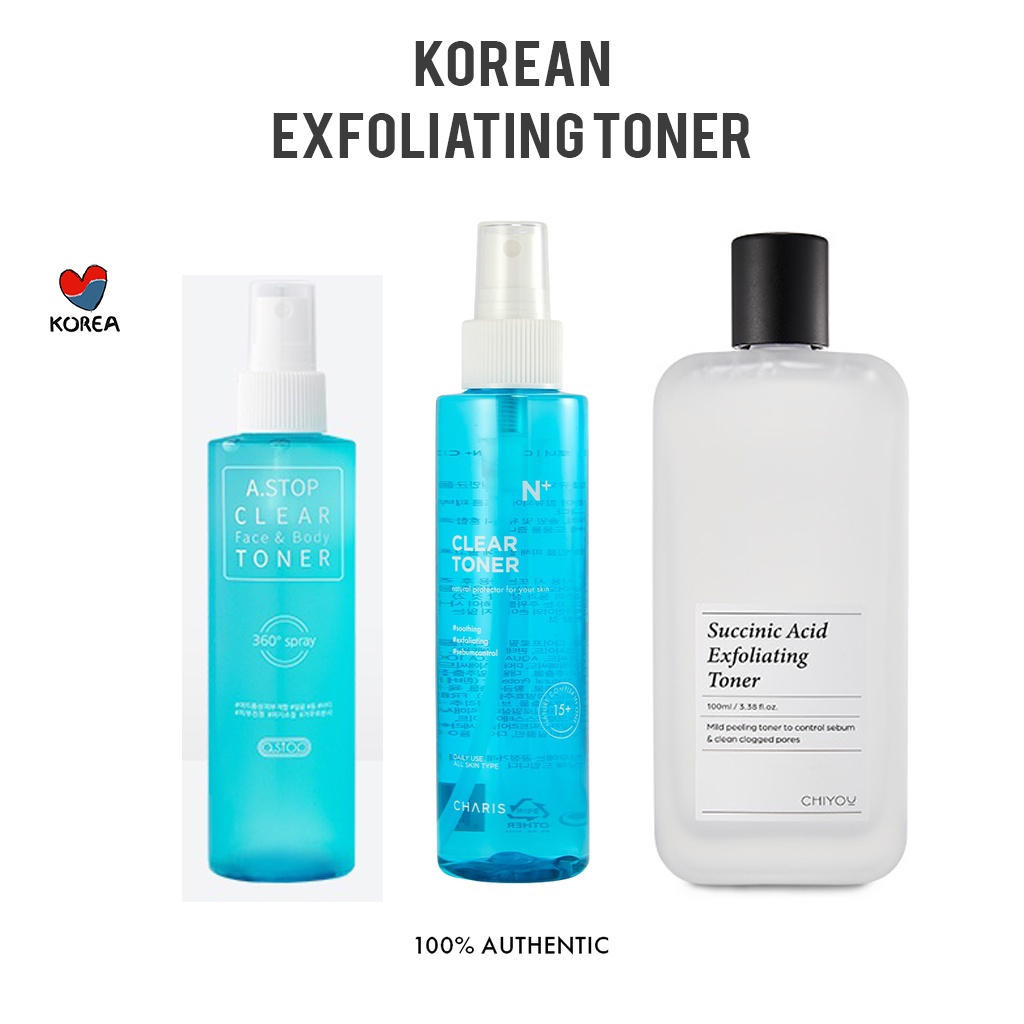 (FREE SERUM/MASK) CHARIS N+ CLEAR TONER A STOP CLEAR FACE AND BODY N TONER CHIYOU SUCCINID ACID EXFO