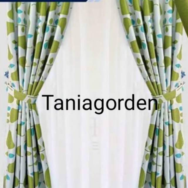 Gorden blckout belezer motif apel hijau