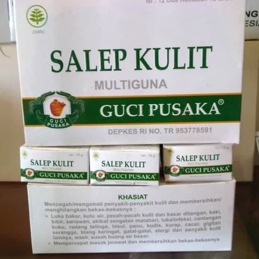 SALEP CACAR AIR PANU PSORIASIS EKSIM EXIM KADAS KURAP RUAM KULIT BINTIK KEMERAHAN LUKA KNALPOT DAN BERBAGAI ELERGI KULIT - SALEP WASIAT GUCI PUSAKA AMAN BPOM