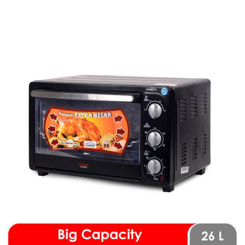 OVEN LISTRIK COSMOS CO 9926 RCG ROTISSERIE 26 LITER L PANGGANG AYAM ROTI KUE BESAR GARANSI LOW WATT