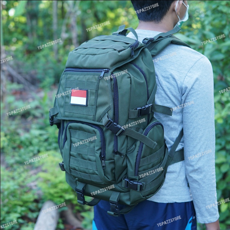 Tas Ransel Army Tactical Polisi Militer Tentara TNI Punggung Laptop Loreng AU AL Security Satpam