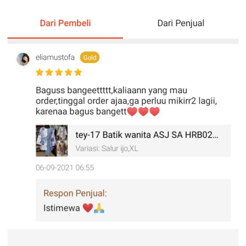 tey-17 Batik wanita ASJ SA HRB026 Kenongo Kemeja Tosca Pendek-2