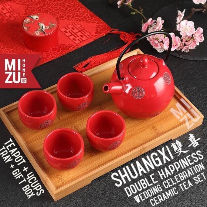 

AKSESORIS PERNIKAHAN MIZU SHUANGXI WEDDING CEREMONY TEA PAI SANGJIT CERAMIC TEA SET KERAMIK PERLENGKAPAN PESTA CRAFT
