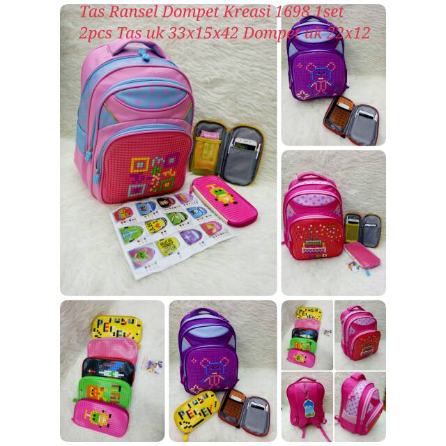Tas Ransel Dompet  Kreasi lego 1698 1set 2pcs