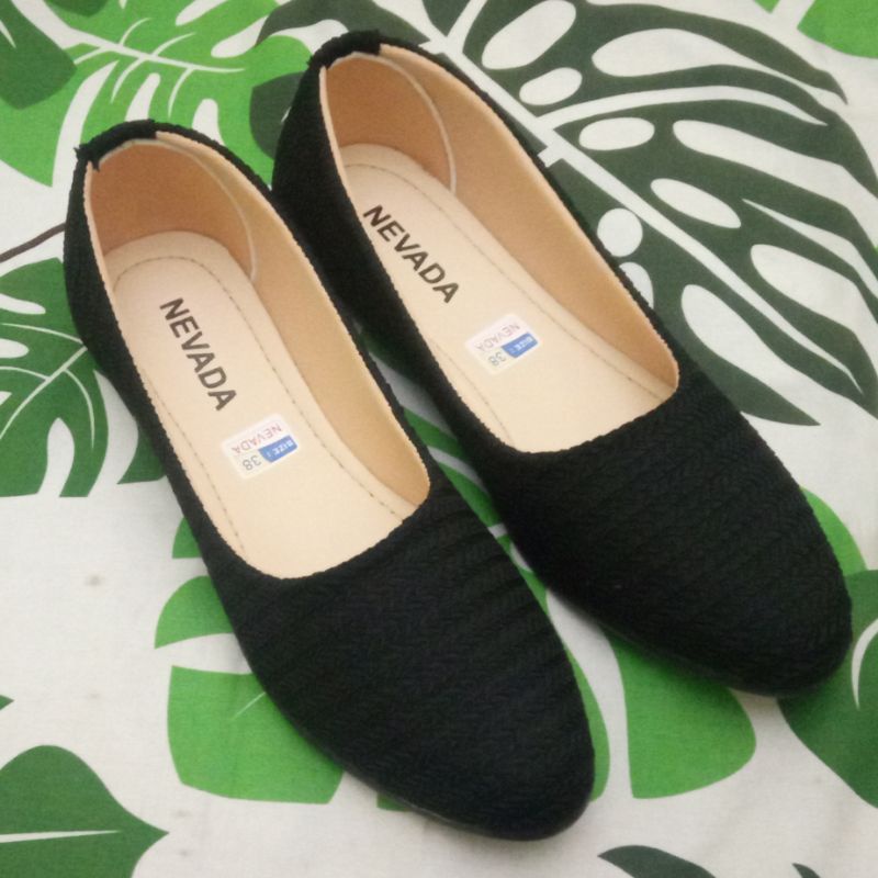 Terbaru flatshoes wanita rajut nevada | Sepatu flat shoes wanita murah