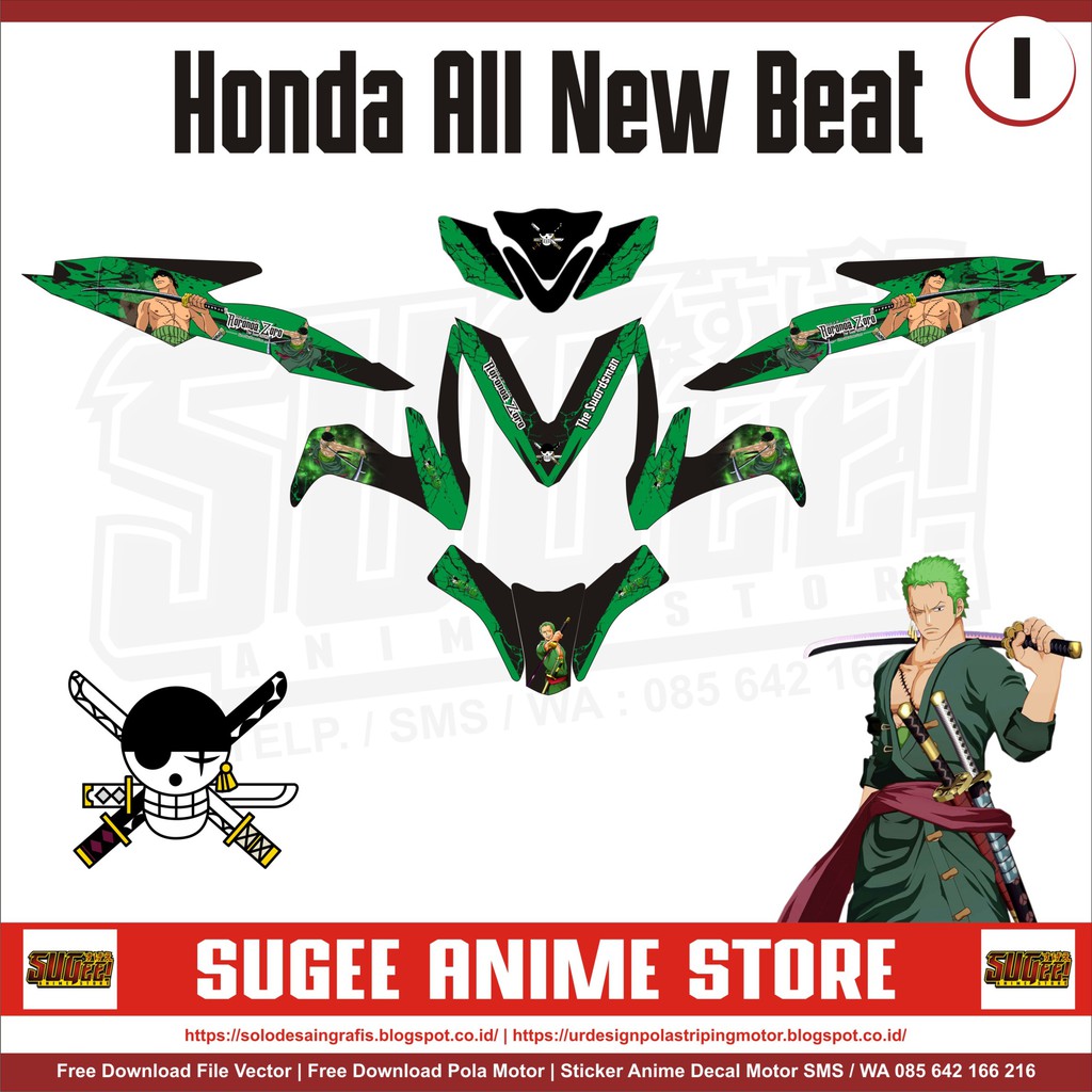 Sticker Anime Decal Motor Honda All New Beat 4 Shopee Indonesia