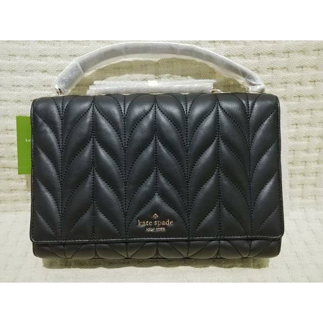 kate spade large emelyn quilted black