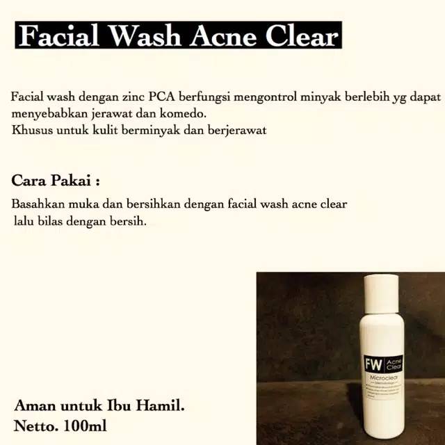 Facial Wash FW ACNE Scrub Cleansing Acne Clear Jerawat Sabun Wajah ori bpom krim farma dokter korea