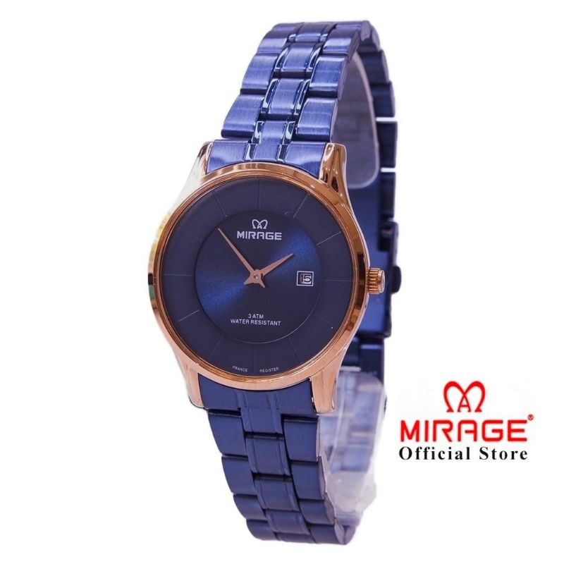 Mirage TERBARU Best Seller Jam Mirage Garansi Original Wanita 8670L Biru Navy Rosegold Terbaru