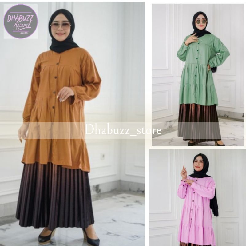 OZ060 Atasan tunik cantik wanita terbaru premium lembut dan nyaman ozora