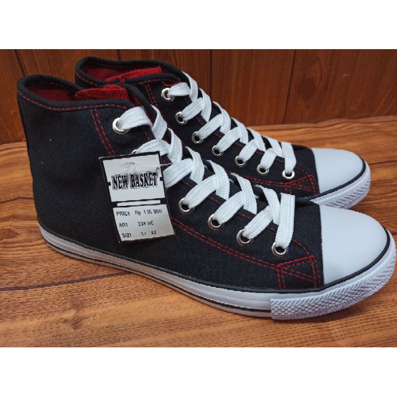 SEPATU NEW BASKET 338 HIGH CUT HC  CANVAS RED LIST UK 30-42