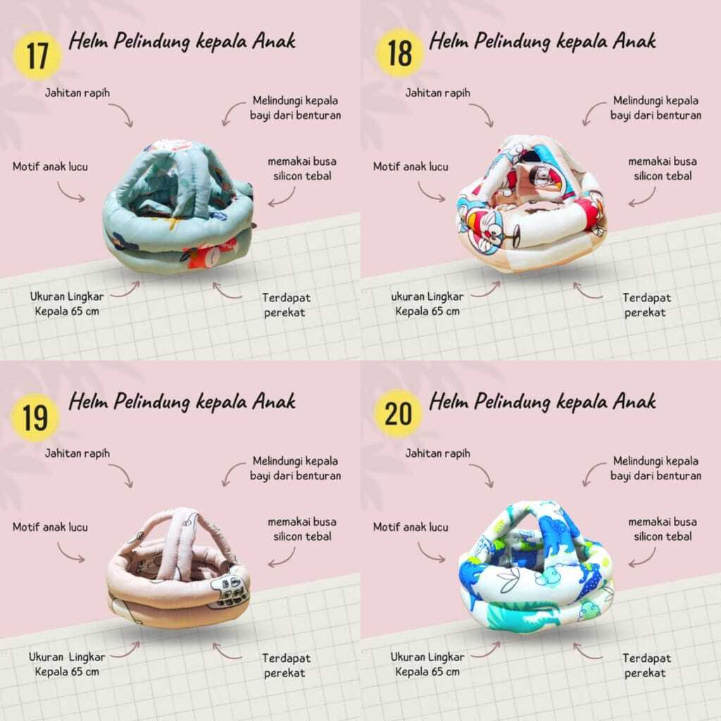 Helm Bantal Pelindung Kepala Bayi Balita Keselamatan Anti Tabrakan Baby head protector