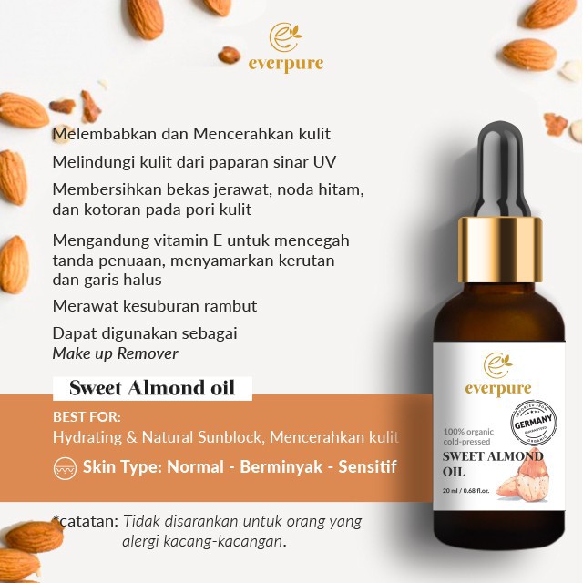 EVERPURE Face OIL 100% ORGANIC All Series 20ml Original