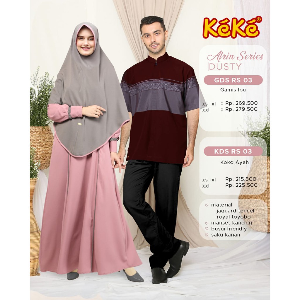 Busana_Keke ~ Sarimbit Keke Afrin Series GDS RS 03 By Keke ~ Dusty