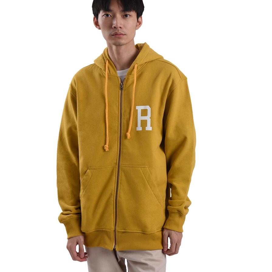 limited Edition✔️[9.9 SALE] Roughneck HZ017 Mustard Sig R Zipper Hoodie|KD2