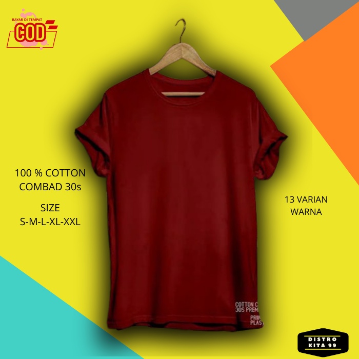 Baju Kaos Distro Hitam Polos  Pria Cowok Wanita Perempuan Dewasa  Oversize Jumbo S M L XL XXL