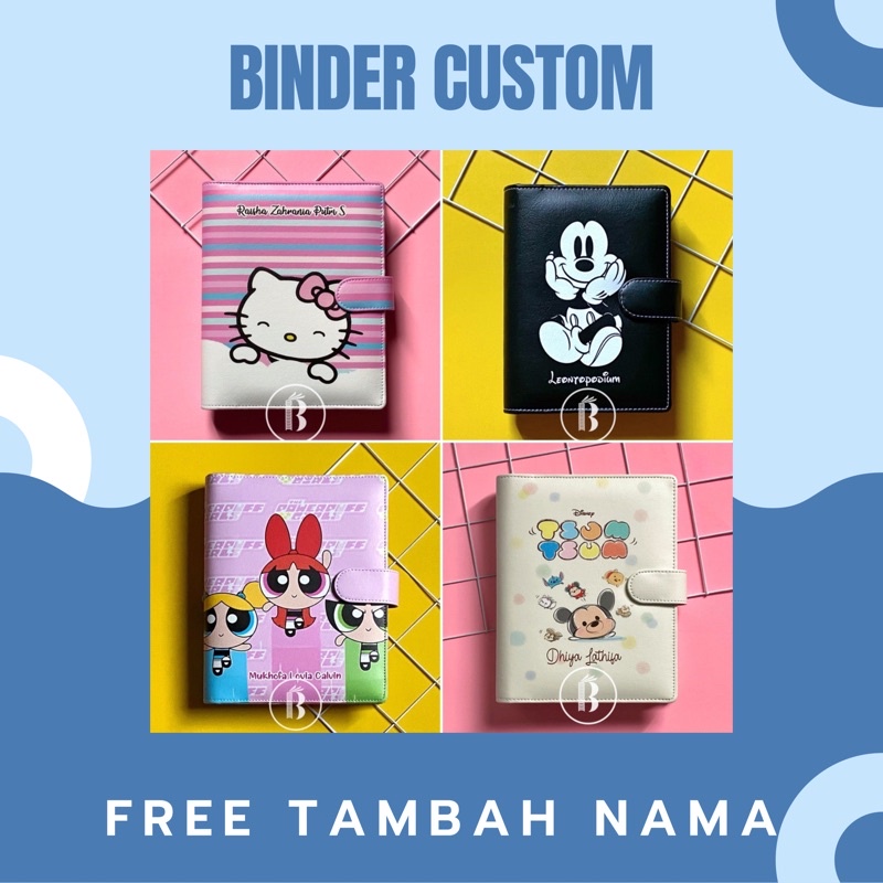 

Binder CUSTOM FREE TAMBAH NAMA A5 B5 A6 Planner Notebook
