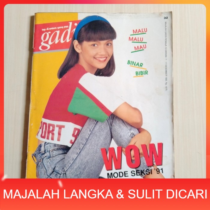 Majalah GADIS No.32 Des 1990 SHEILA MUTIA (RARE ITEM) Langka