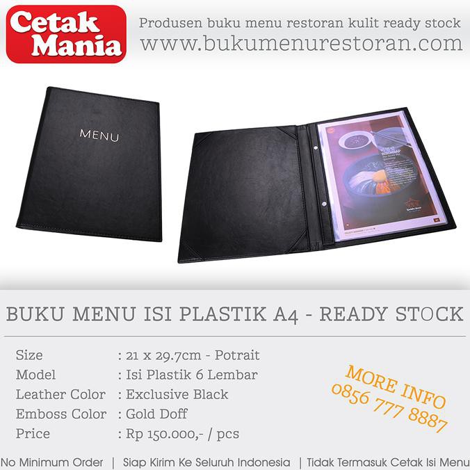 

BUKU MENU RESTORAN ISI PLASTIK A4 - READY STOCK - Hitam TERLARIS