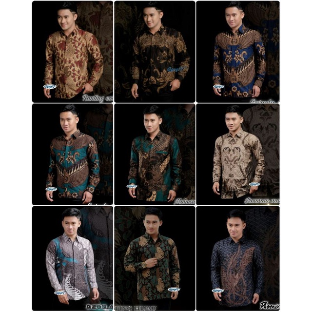 Atasan batik pria kantor baju batik pria modern kerja terbaru