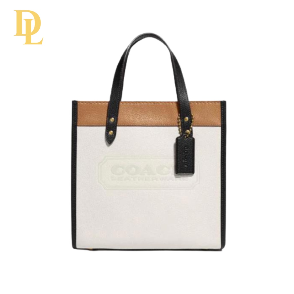 Coach Field Tote 22 In Colorblock Leather Shoulder Bag (C3461)