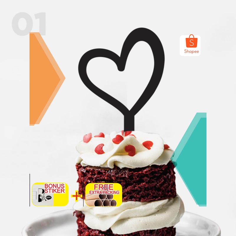 

Grosir Topper Cupcake Mini Acrylic - LOVE | Hiasan Kue Kecil Mini cake topper Elegan