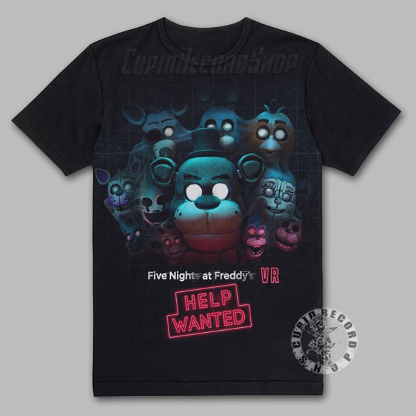 Baju FNAF Kaos Game Freddy Fazbear Help Wanted 3D