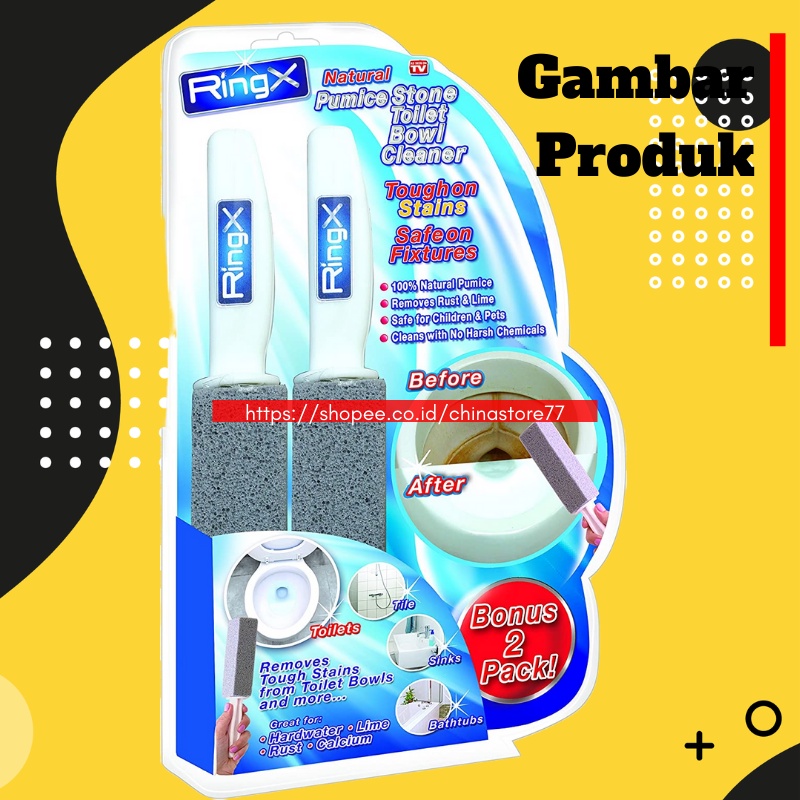 Pembersih WC Toilet Penghilang Kerak Membandel Ring X Pumice  As Seen On Tv Menghilangkan CHS-0838