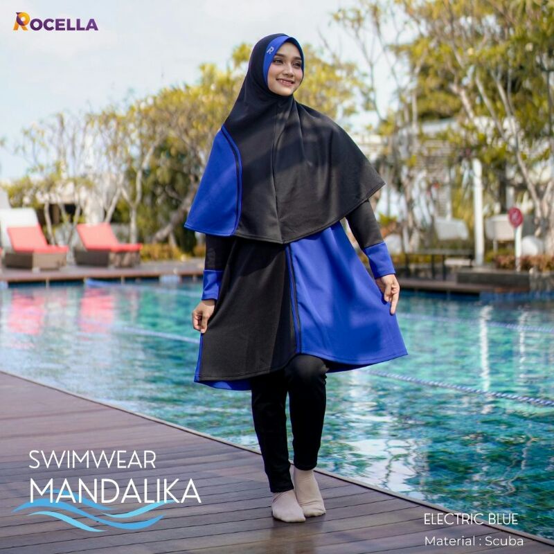Rocella Swimwear Mandalika Baju Renang Dewasa Muslimah Baju Renang Syari Pakaian Renang Wanita Swimwear Syari Modern Baju Renang Jumbo Baju Renang Big Size