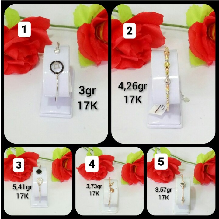 Gelang Emas kadar 17K