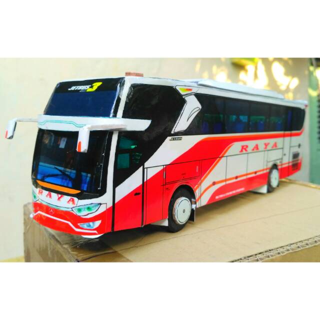 Paper bus RAYA mas skala 43