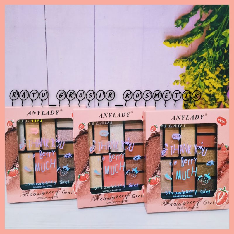 [ECER] EYESHADOW ANYLADY ITS A GIRL NO.8989C/EYESHADOW THANK YOU BERRY MUCH ANYLADY NO.8989D/DREAM BIG NO.974