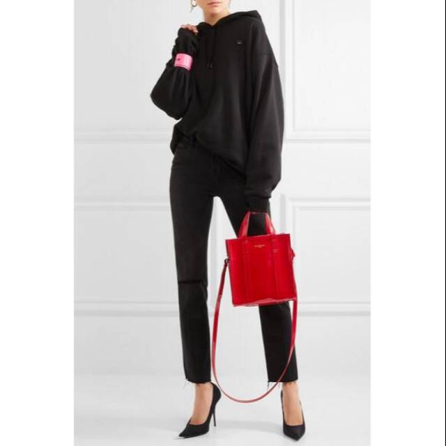 Balenciaga Leather Tote bag arena messenger merah red bazar shopper xxs tas original totebag asli