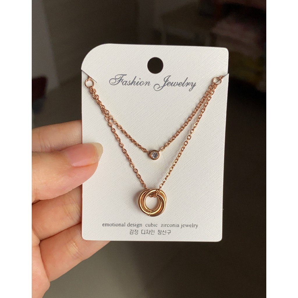 [New] Kalung fashion aksesoris titanium mini korea hadiah wanita cewek 316L anti karat KK054 elegant