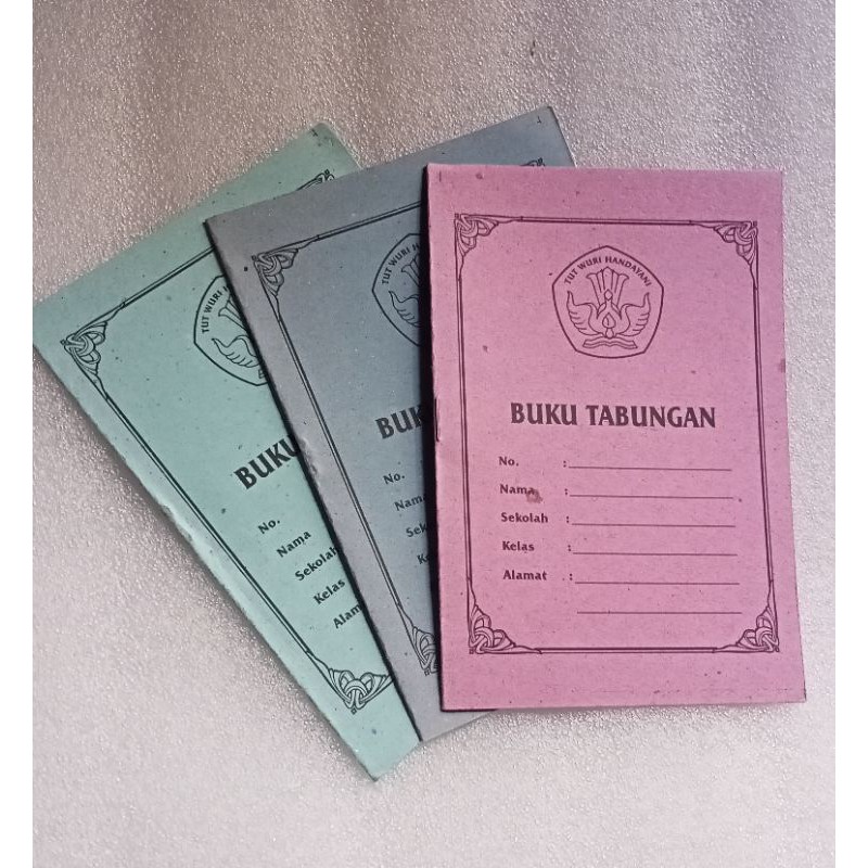 

3 pcs buku tabungan sekolah