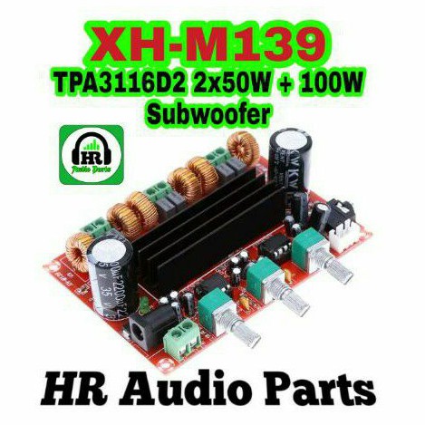 XH-M139 TPA3116D2 2x50W + 100W Subwoofer Kit Digital Power Amplifier 2.1 Channel Tpa3116d2 TPA3116