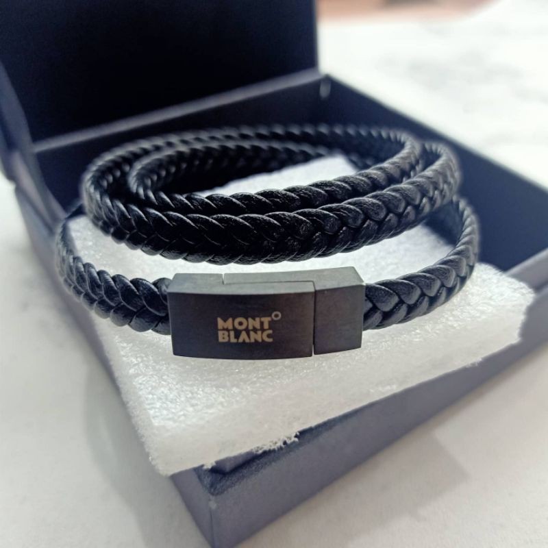 Gelang Tangan Montblanc 3 Lilit Gelang Tangan Pria Import