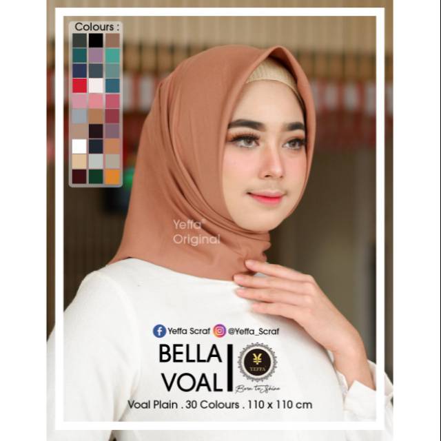 Bella Voal bya Yeffa Scarf (mix warna)