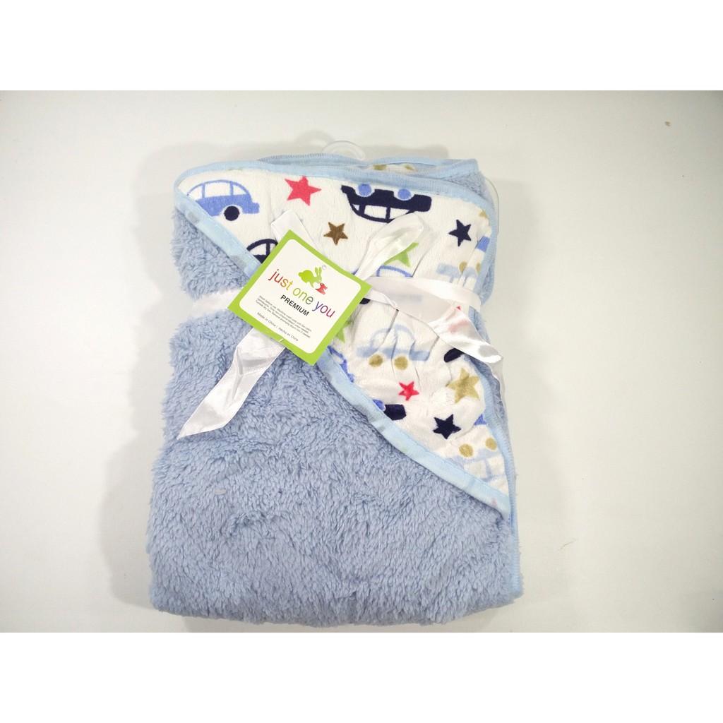 Selimut TOPI Bayi Double Fleece Halus | Selimut topi double fleece hoodie blanket