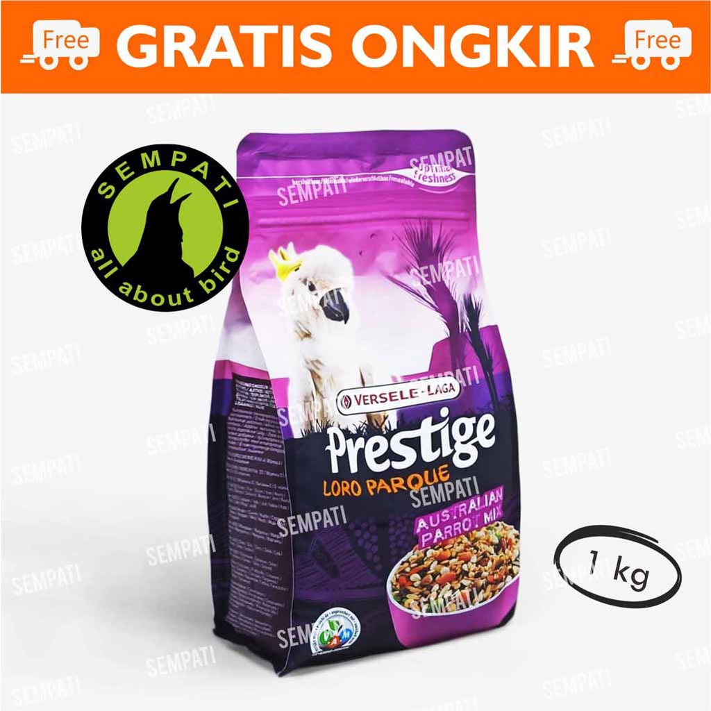 PRESTIGE LORO PARQUE AUSTRALIAN PARROT MIX 1KG VERSELE LAGA PAKAN BURUNG AFGREY MACAU KAKATUA PTRMIX