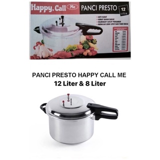 Panci Presto Happy Call, Me Stainless Steel kapasitas 8 Liter & 12 Liter