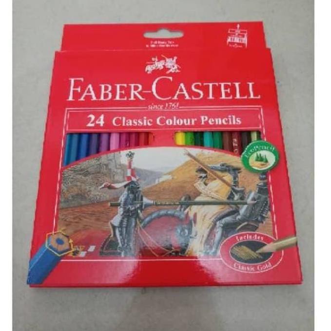 

♘HU35591❉ Pensil Warna Faber Castell 24 Warna