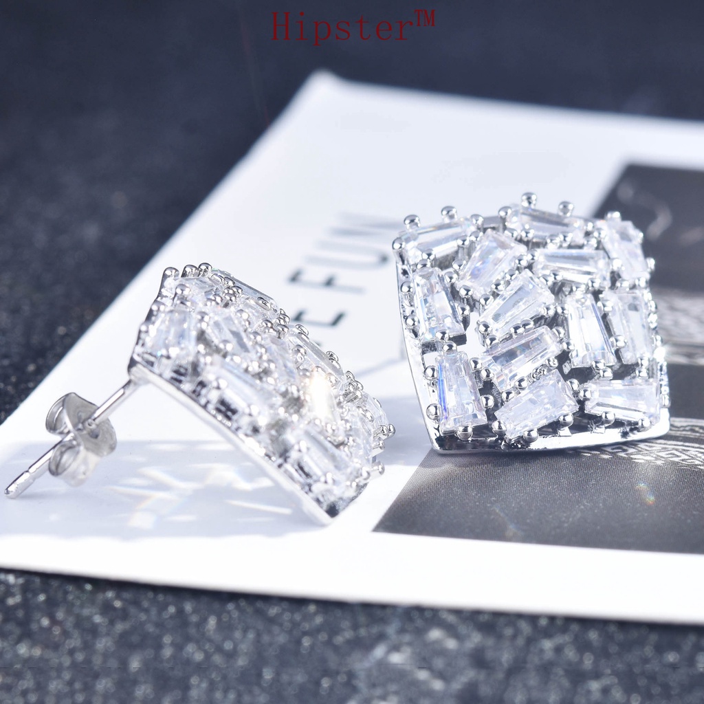 Elegant Moissanite Personalized Fashion 925 Silver Earrings
