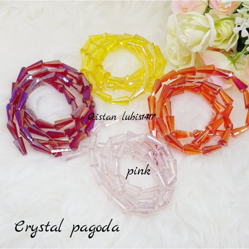 crystal pagoda warna cerah/spesial 10mm