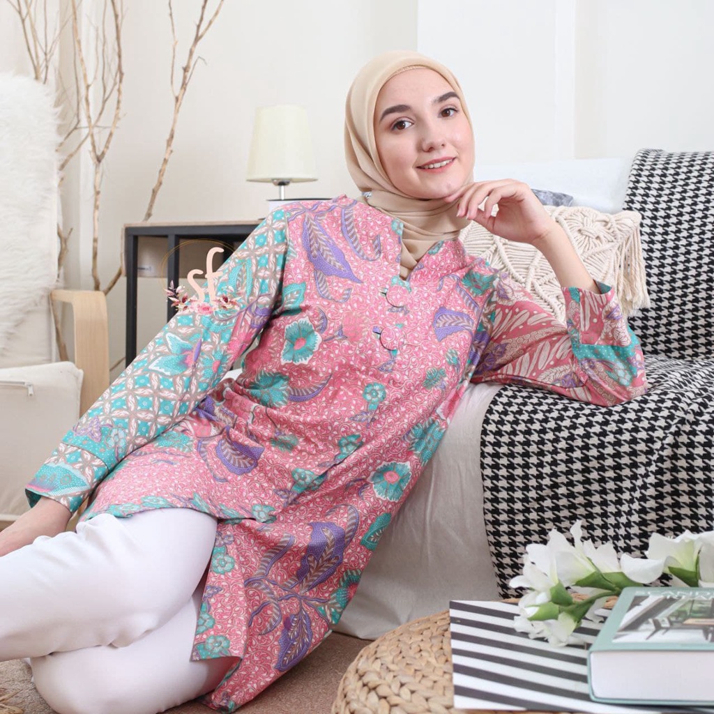 Atasan Baju Premium Batik Tradisional Pekalongan Mega Mendung Solo Parang Jumputan Kawung Terbaru-6